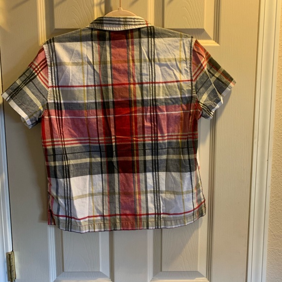 Vintage 90s 00s crop boxy short sleeve button up - Picture 2 of 7